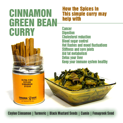 cinnamon green bean curry